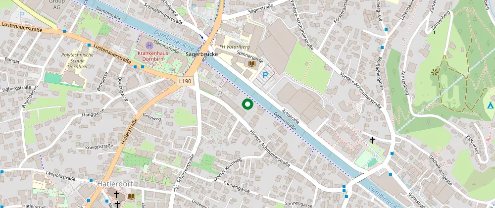 Map showing Campus V in Dornbirn, Vorarlberg
