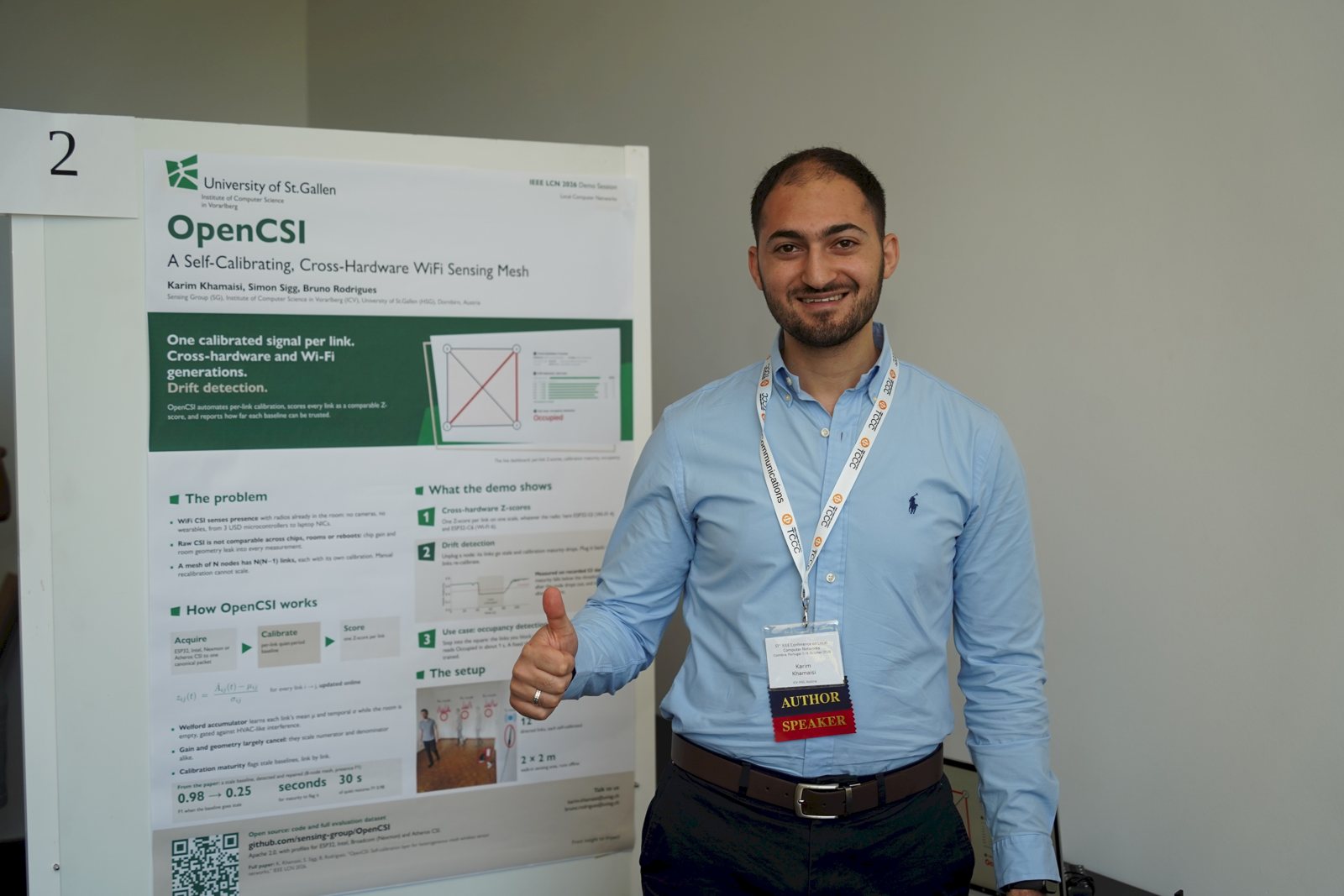 Karim Khamaisi at the OpenCSI demo poster