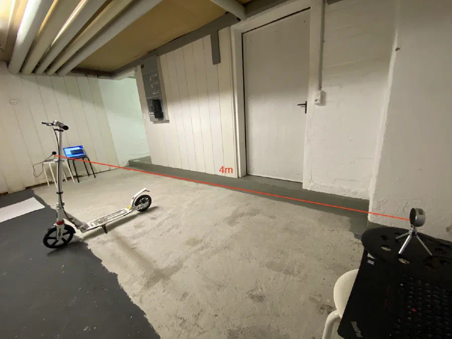 PasWITS project photo: A controlled indoor scenario with known ground truth for evaluation.