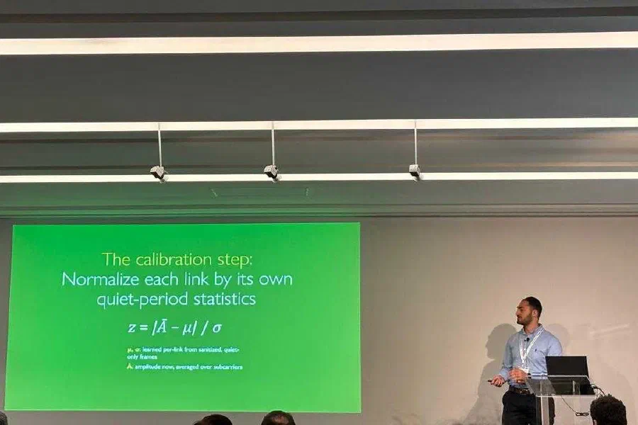 The calibration step: each link normalized by its own quiet-period statistics.